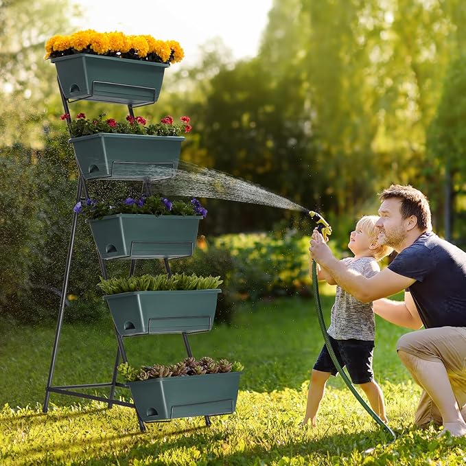 YBING Vertical Raised Garden Bed 5 Tier Herb Garden Planter 48.2 Inches Tall - Image 6