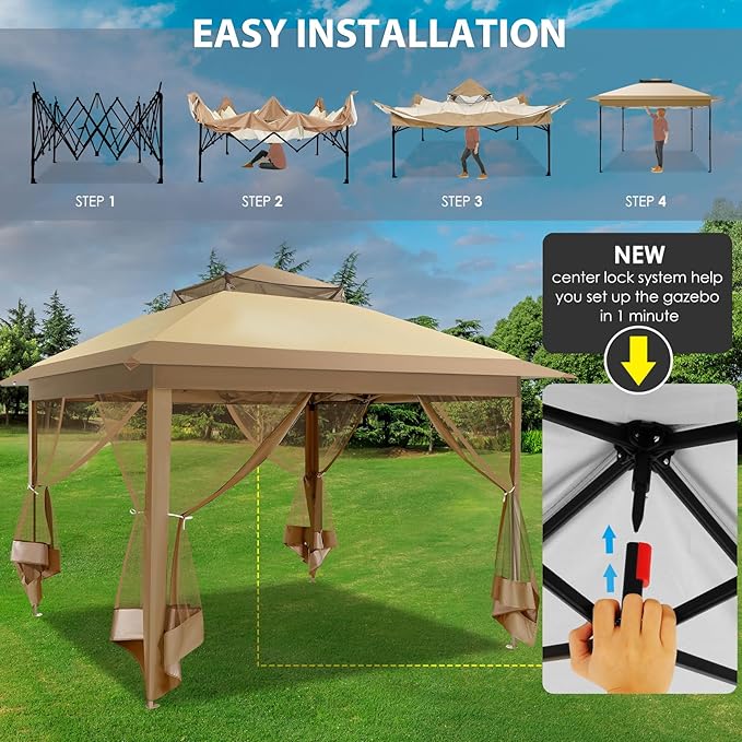 COBIZI 11x11 FT Pop up Gazebo Canopy Tent - Image 3