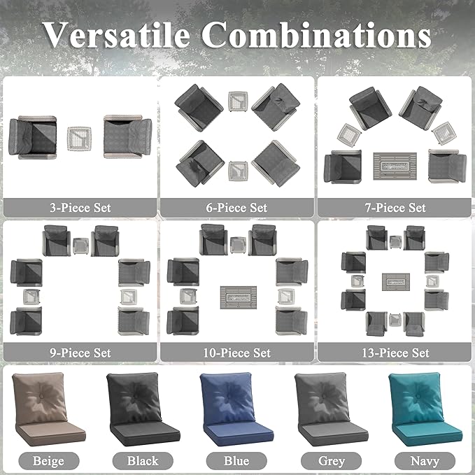 2-Seat Modern Patio Furniture Set - Image 9