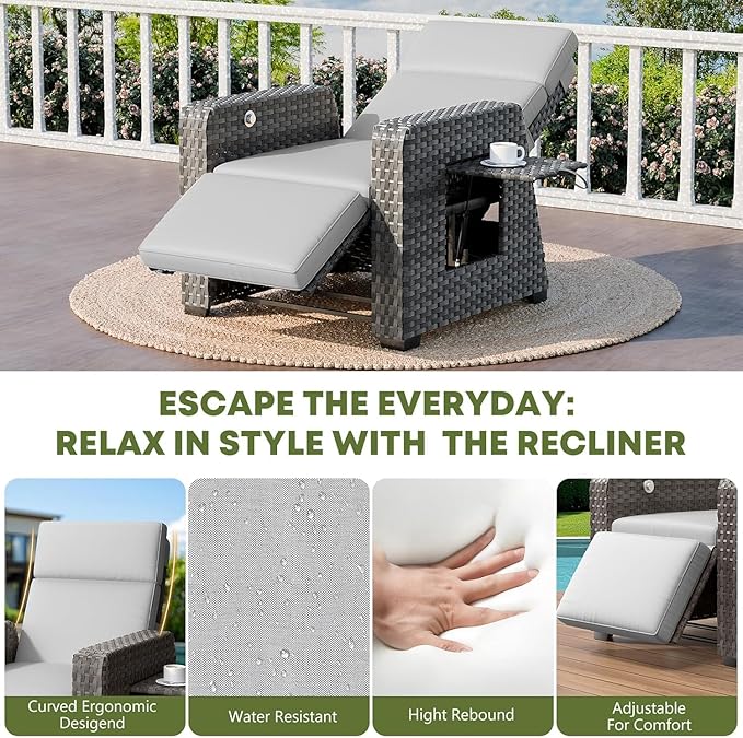 WACASA Outdoor Recliner Chair - Image 9