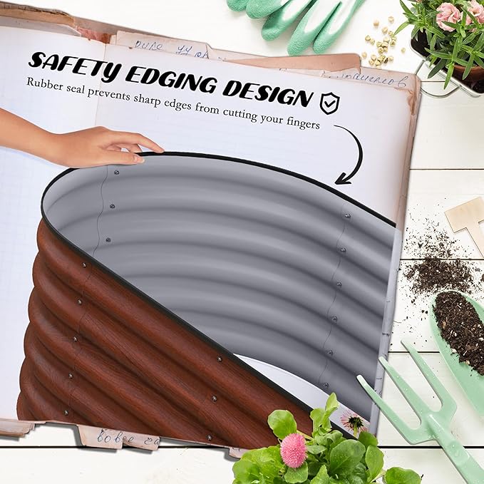 Outsunny 6.5' x 2' x 1.4' Galvanized Raised Garden Bed Kit, Outdoor Metal - Image 5