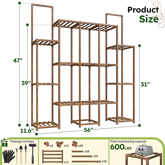 EnHomee Plant Stand Indoor for Multiple Plants Stand Outdoor - Image 8