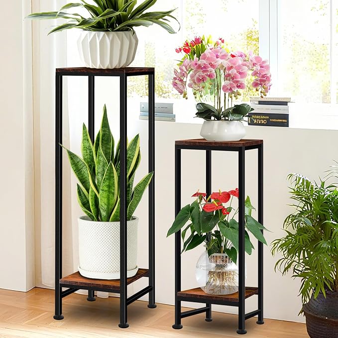 41" Tall Plant Stand Indoor, 2 Tier Plant stands - Image 4