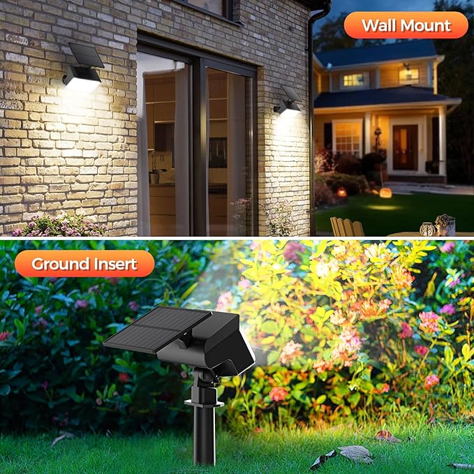 Solar Spot Lights Outdoor, 92 LEDs Landscape Lighting - Image 5