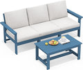 SERWALL HDPE Patio Sofa Set, 4-piece Sectional Outdoor Furniture Set, All by SERWALL