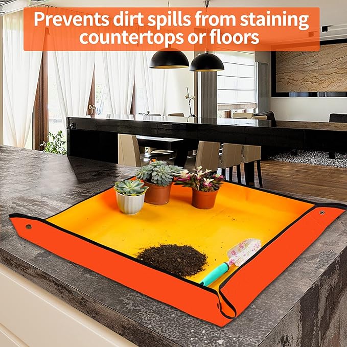 Repotting Mat for Indoor Plant Transplanting & Potting Soil Mess Control - Image 3