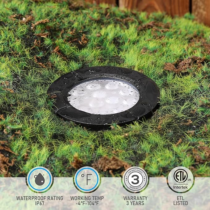 LEONLITE Dia. 4 Inch 5CCT Well Lights Landscape LED In Ground, 5 Color - Image 5