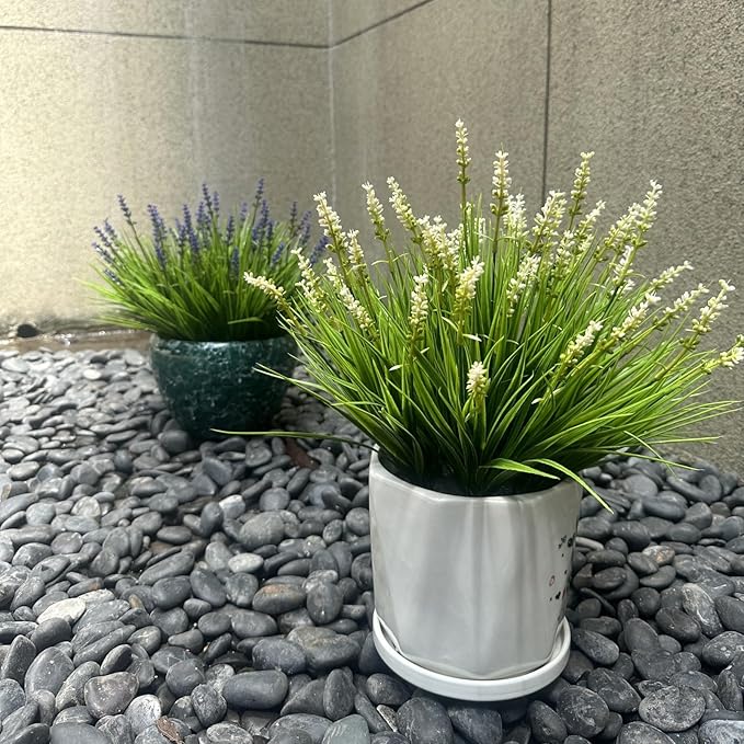 alyptus Outdoor Artificial Flowers 12 Bundles Plastic Plants Faux White Flower - Image 5