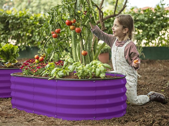 Plant & Plot Galvanized Raised Garden Beds Outdoor // 4×2×1 ft Planter Raised - Image 4