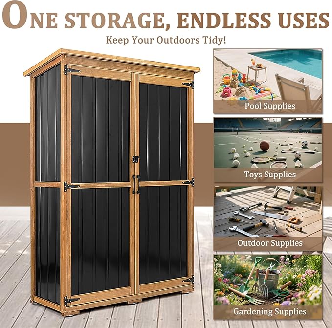 PetsCosset 46" L Large Outdoor Storage Cabinet - Image 6