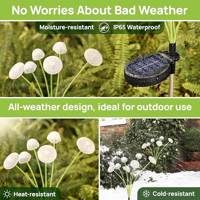 Solar Garden Lights, Waterproof Firefly Outdoor Decor - Image 3
