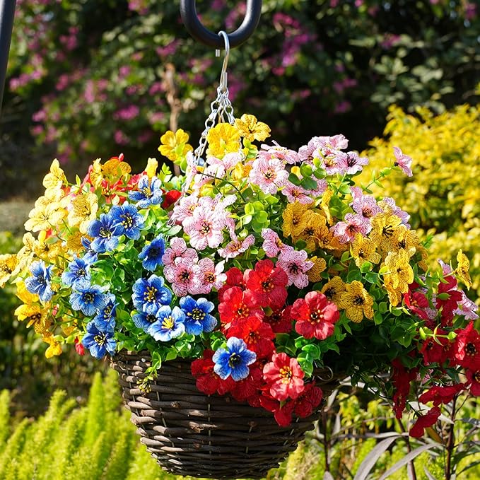 Artificial Flowers for Outdoor, UV Resistant Fake Silk Flowers, Realistic Faux - Image 6