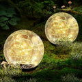 Coroor Garden Solar Ball Lights Outdoor Waterproof, 50 LED Cracked Glass Globe by Coroor