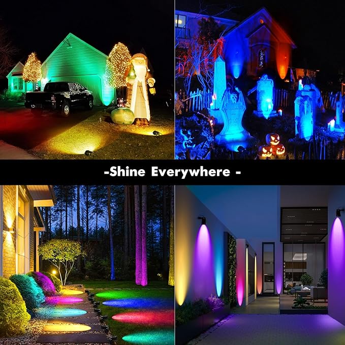 LemonBest Landscape Lighting - 6W RGB Color Changing Halloween Landscape Lights - Image 7