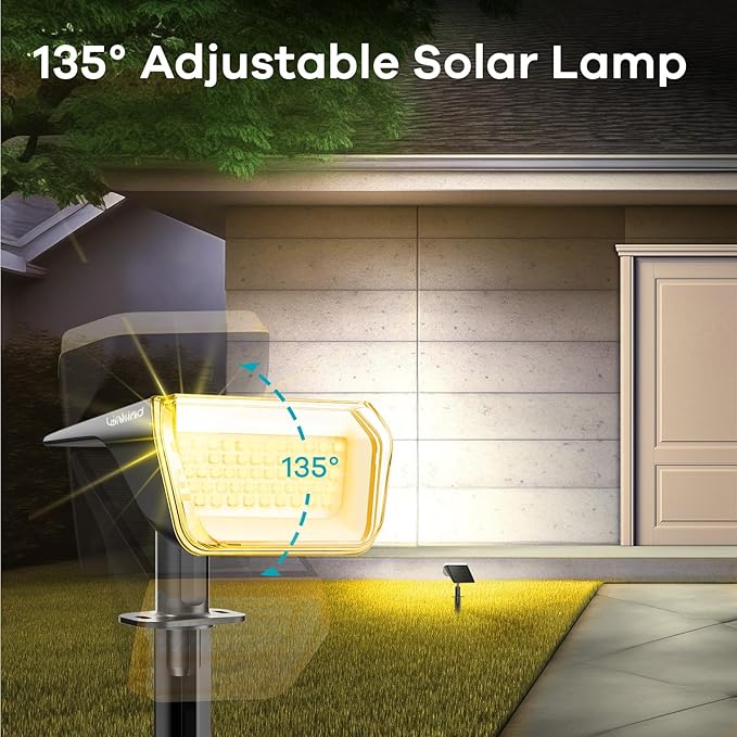 Linkind Solar Spot Lights Outdoor Waterproof IP67, 60 LED Solar Flood Lights - Image 2