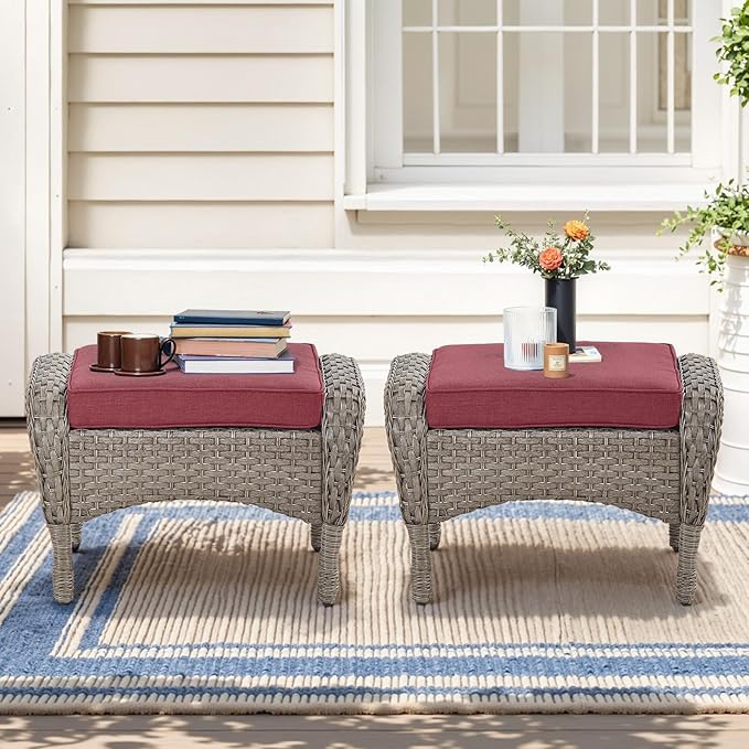 Belord Outdoor Ottomans for Patio Foot Rest - Image 2