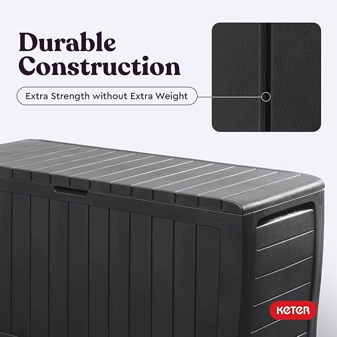 Keter Marvel Plus 71 Gallon Resin Outdoor Storage Box - Image 8