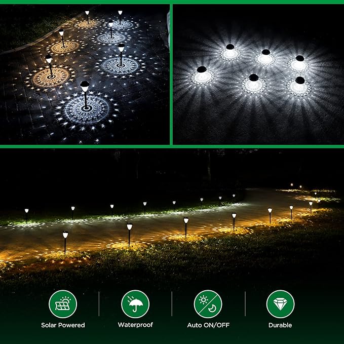 Super Bright Solar Lights Outdoor Waterproof-10 Pack, Dusk to Dawn Up to 12 Hrs - Image 4