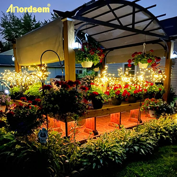 Anordsem Solar Lights Outdoor Waterproof: Garden Light Solar Powered - Image 2