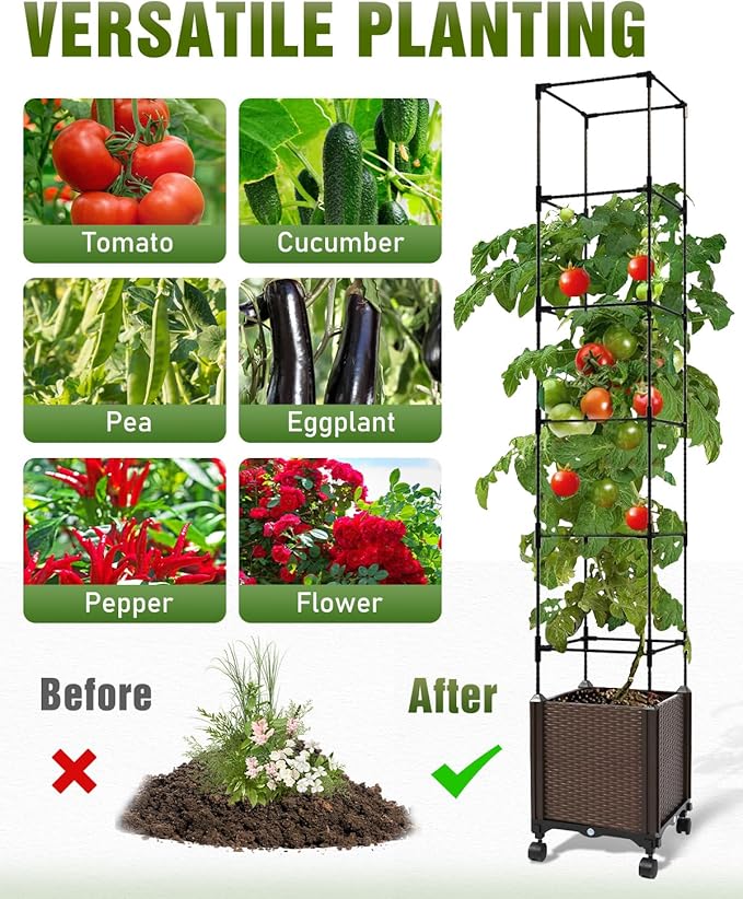 Jayhalo 71inch Planter Boxes Outdoor, 3-in-1 Planter Box - Image 6