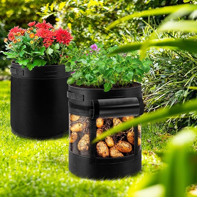 3 Pack 10 Gallon 360° Visibility Potato Grow Bags - Image 7