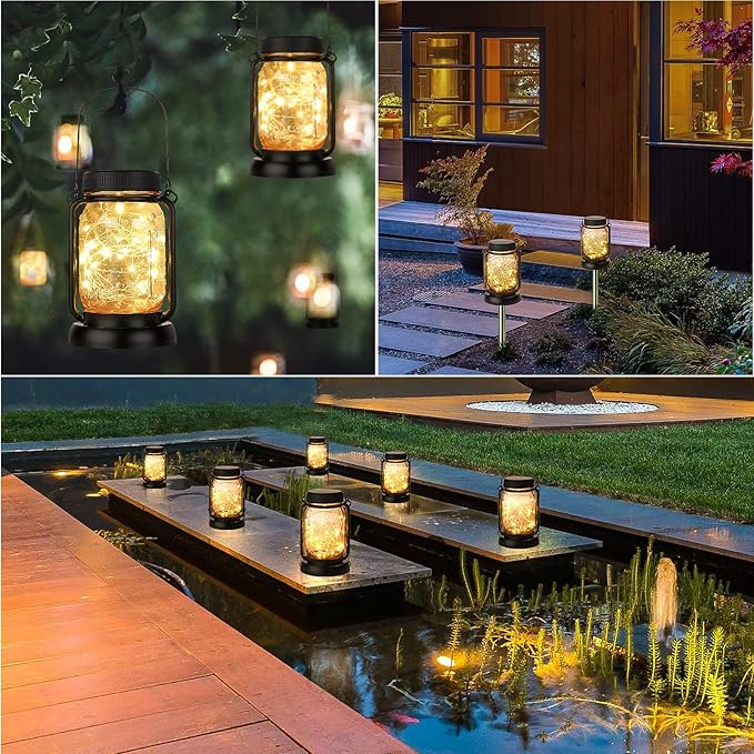 Mlambert 4 Pack Solar Hanging Lantern - Image 8