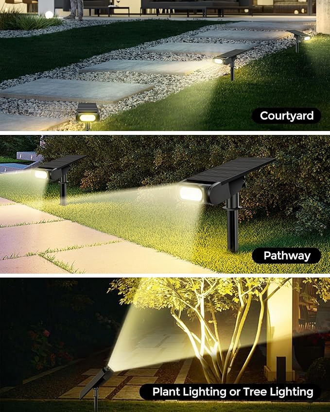 Solar Spot Lights Outdoor, 12 Color Modes Landscape Light Waterproof IP67 - Image 9