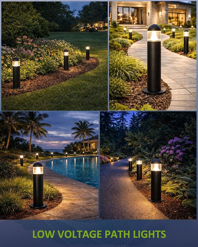 6 Pack Low Voltage Landscape Pathway Lights, 12V LED Bollard Light IP67 - Image 5