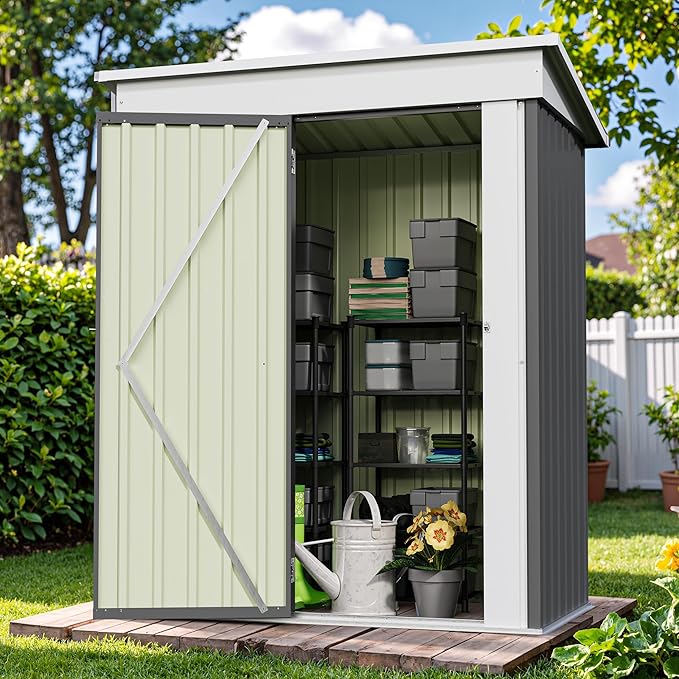 Patiowell 5x3 FT Outdoor Storage Shed, Garden Tool Shed - Image 7