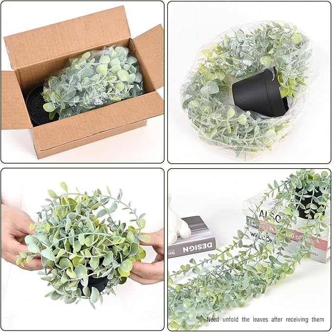 Waipfaru 2Pcs Fake Hanging Plants - Image 5