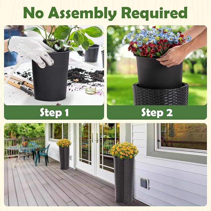 Idzo All Weather Wicker Planters - Image 6