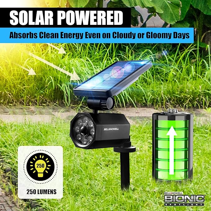 Bell+Howell Bionic Spotlight Motion Solar Spot Lights Outdoor Waterproof - Image 2