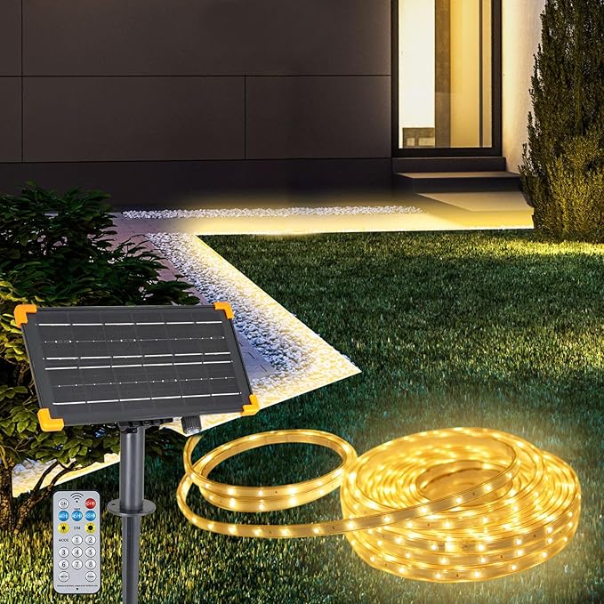 DBFAIRY 50Ft Solar LED Strip Lights Outdoor, Large Capacity Solar Powered Light by DBFAIRY