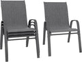 Betterhood Patio Chairs Set of 4, Stackable Outdoor Dining Chairs Set by Betterhood