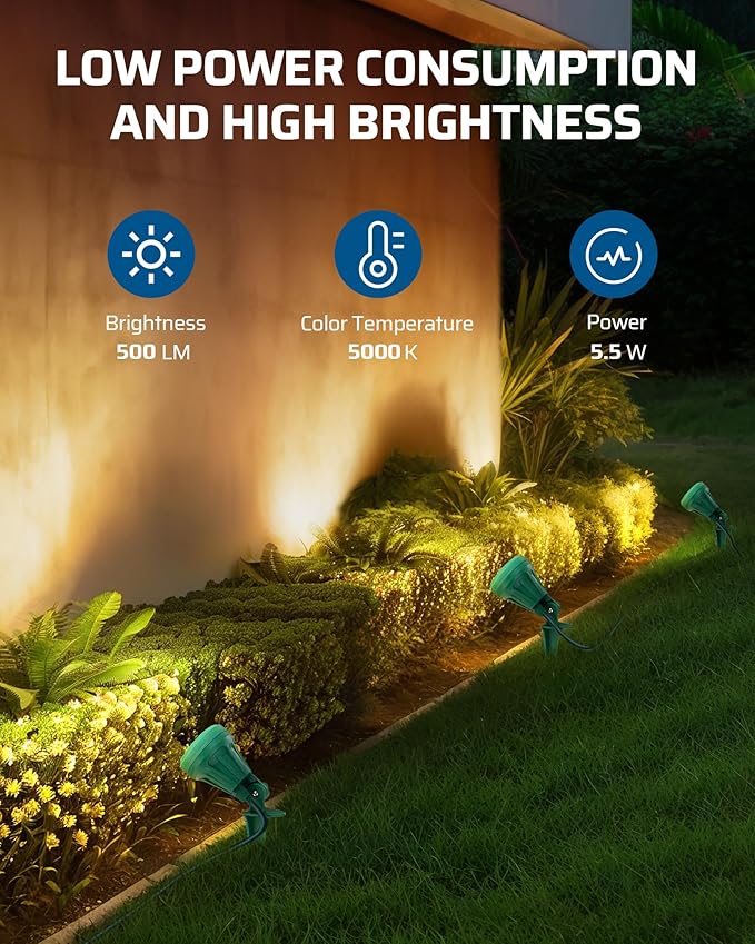 DEWENWILS 120V Spotlight Outdoor, 500LM Waterproof LED Spot Light - Image 5