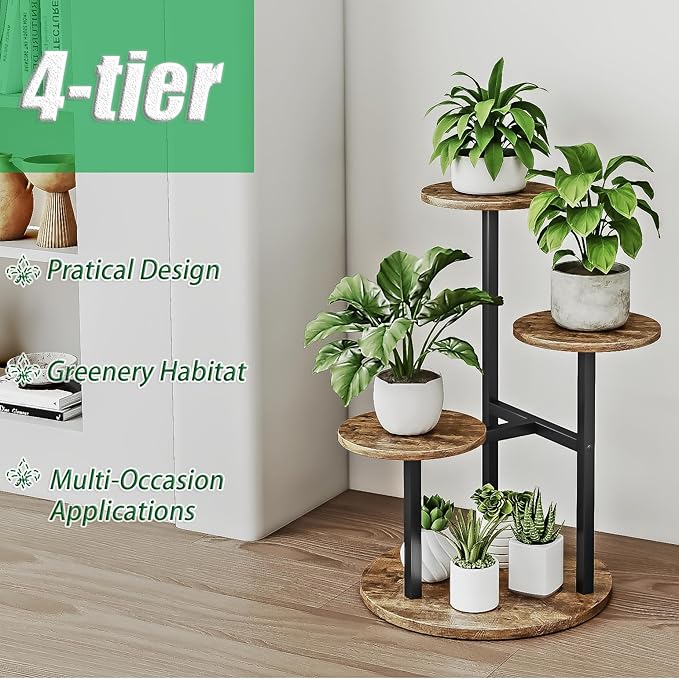 Plant Stand Indoor 4 Tier 5 Potted Multiple Flower Pot Holder - Image 5