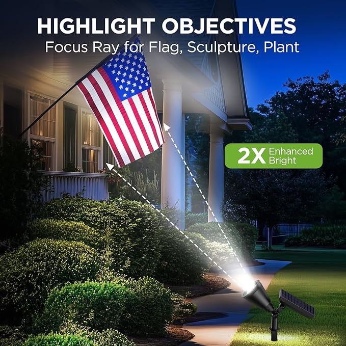 InnoGear Solar Lights Outdoor Lighting Waterproof Landscape Spotlights - Image 3