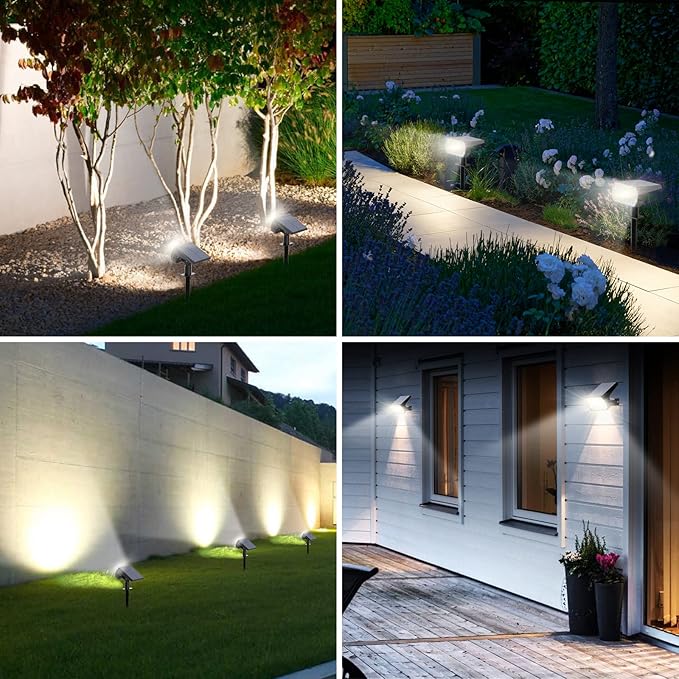 Solar Spot Lights Outdoor, 2-in-1 Solar Landscape Spotlights, 3 Lighting Modes - Image 2