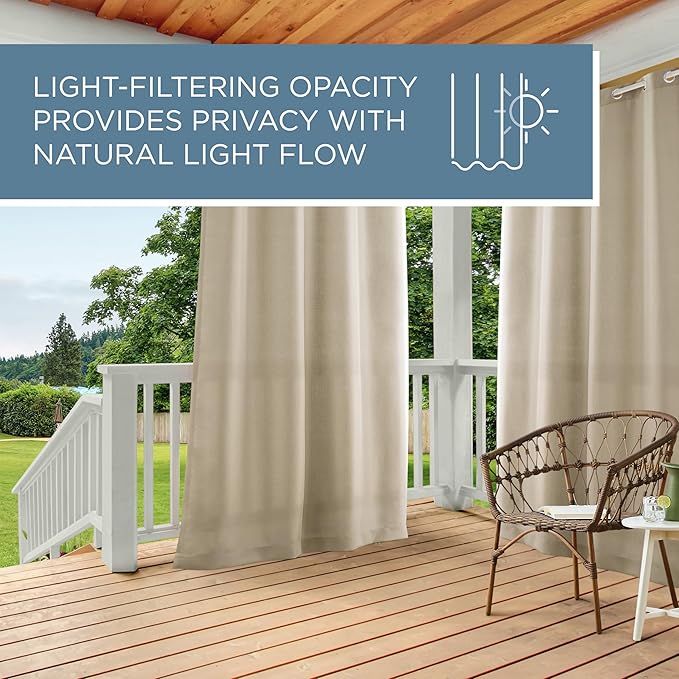 TOWN & COUNTRY BASICS Cabana Solid Heavyweight Indoor Outdoor Curtains - Image 9
