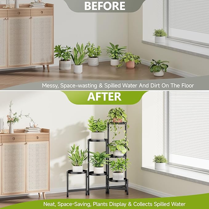 6 Tier Plant Stand Indoor, Tiered Plant Stand Outdoor - Image 4