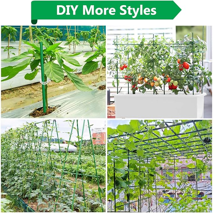 Lezmarket 80 Pack Garden Stakes, Plant Support Stakes, DIY 4ft 5ft 6ft 7ft - Image 6