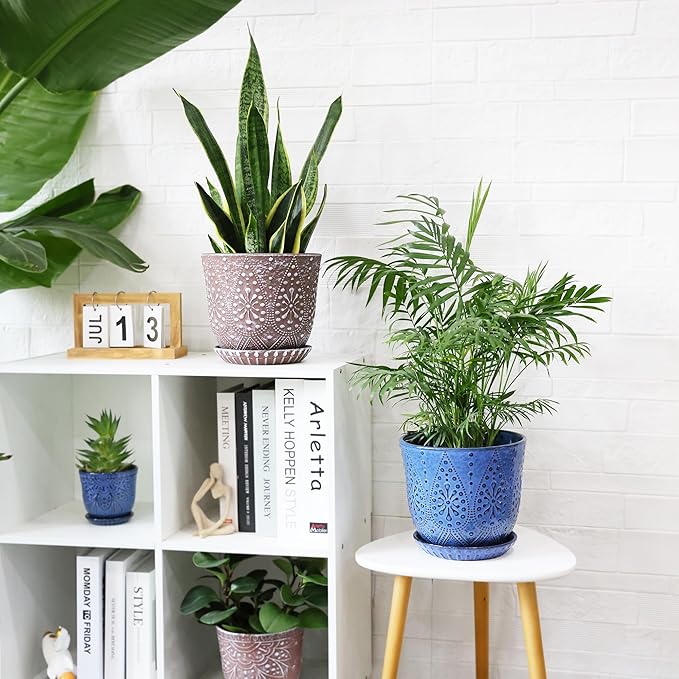 Gepege 8 Inch Plant Pot for Indoor Plants, Ceramic Planter - Image 5