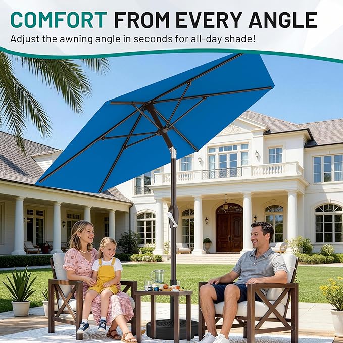 AreShark 7.5FT Patio Umbrella Table Market Umbrella - Image 6