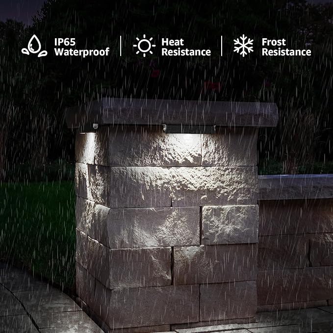 SUNVIE 7 Inch 5W LED Hardscape Lighting 5000K Daylight Retaining Wall Lights - Image 5