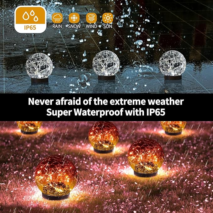 Solar Globe Lights Outdoor Waterproof - Image 3