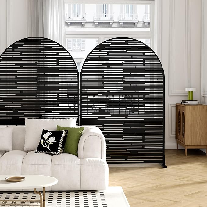 Casaphoria 72" H x 47" W Arched Metal Privacy Screen - Image 2