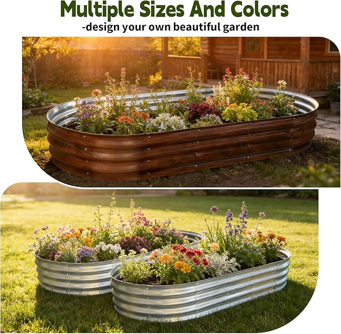Galvanized Raised Garden Bed Outdoor, Large Raised Bed - Image 7