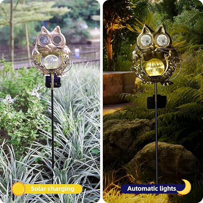 Solar Lights Outdoor Decor, Solar Cat Yard Decorations Outdoor, Garden - Image 4