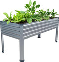 48×24×30in Galvanized Raised Garden Bed, Metal Elevated Planter Box by Easllre