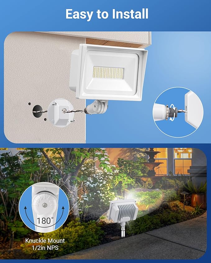 DEWENWILS 65W LED Flood Light Outdoor, 6670 LM Super Bright IP65 Waterproof - Image 3